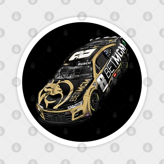 Kyle Busch BetMGM Car Magnet by art.Hamdan